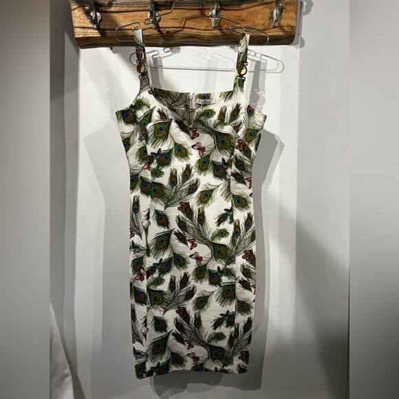 Versace Peacock Dress ~ Size 42 - Picture 5 of 16